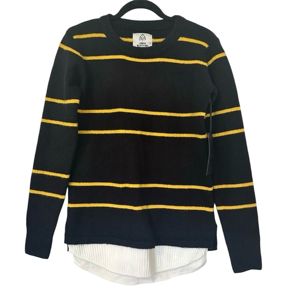 Unif x Urban Outfitters Striped Layered Look Sweater New Womens XS - Picture 3 of 8